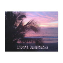 Liebe Mexico Sunset Postcard