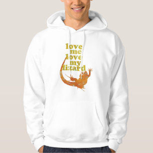 Liebe mich, liebe meinen Leguan im Vintage-Stil Hoodie