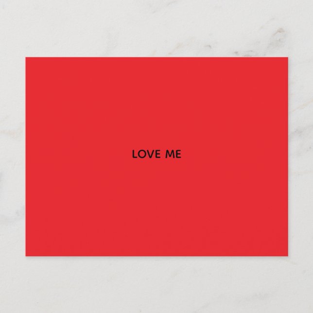 LIEBE MICH  POSTKARTE (Vorderseite)