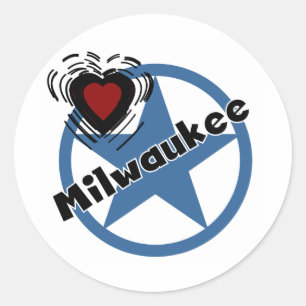 Liebe Milwaukee Runder Aufkleber