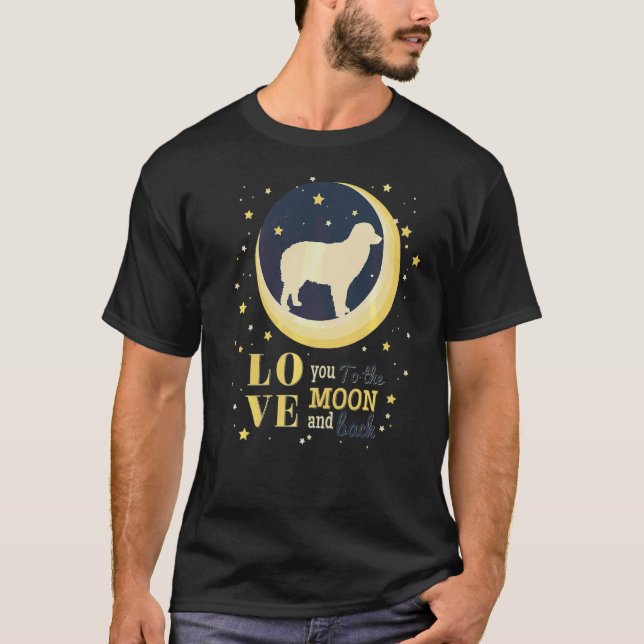 Liebe Miniatur australischer Schäferhund zum Mond T-Shirt (Vorderseite)