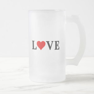 LIEBE Minimalistisch Elegant Mattglas Bierglas