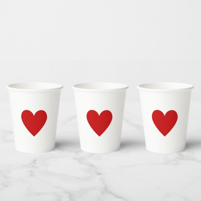 Liebe Minimalistisch Modernes Valentine Pappbecher (Multi)