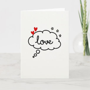 Liebe Minimalistische Grafikkarte Karte