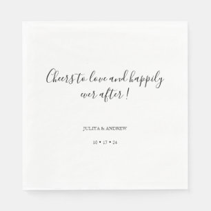 Liebe Minimalistische Hochzeitsnapkins Serviette