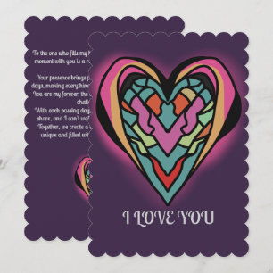 Liebe Minimalistische Zuneigung   Gebrochen Feiertagskarte