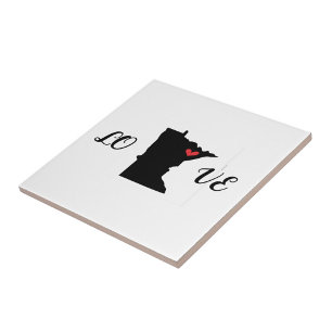 Liebe Minnesota Keramik Tile Untersetzer