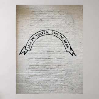 Liebe mir zart Liebe mir liebe Wandziffern Poster