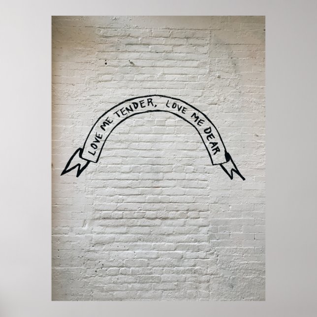 Liebe mir zart Liebe mir liebe Wandziffern Poster (Vorne)