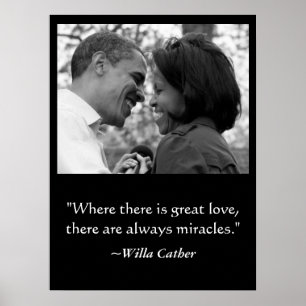 LIEBE & MIRACLES POSTER, BARACK & MICHELLE OBAMA POSTER