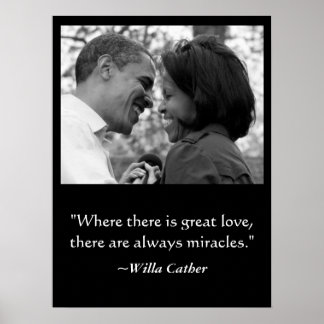 LIEBE & MIRACLES POSTER, BARACK & MICHELLE OBAMA POSTER