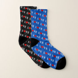 LIEBE | Mirror Match: Inside Black, Outdoor Blue Socken