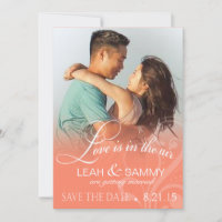 Liebe Mist Foto Save the Date | Pfirsich