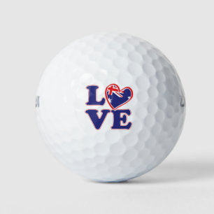 LIEBE mit Australien-Herz Golfball