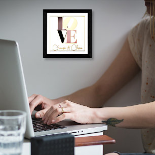 Liebe mit benutzerdefiniertem Text Foliendrucke