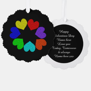 Liebe mit Blumenbogen Ornament Karte