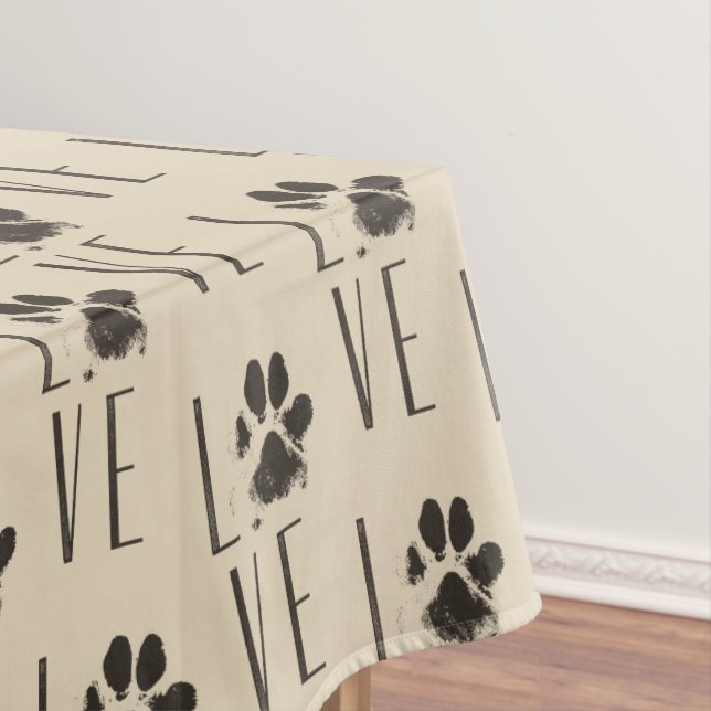 Liebe mit braunem Grunge Pet PW Druckmuster Tischdecke (Beispiel)