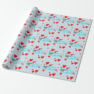 Liebe mit Cartoon Geschenkpapier