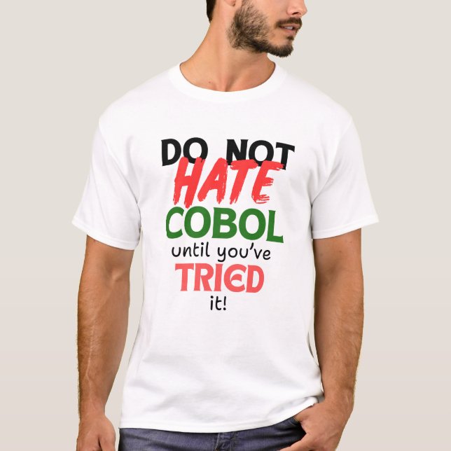 Liebe mit Cobol-Programmiersprache T-Shirt (Vorderseite)
