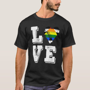 Liebe mit dem Alien-Pride-Flag geradeaus Flag T-Shirt