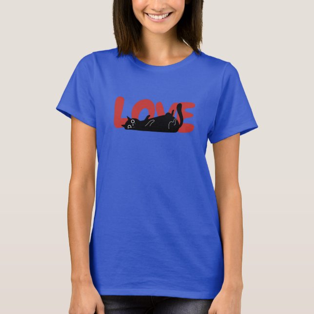 Liebe mit der Katzenkühlung T-Shirt (Vorderseite)