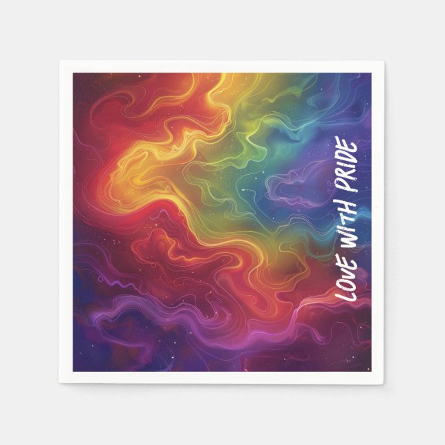 Liebe mit der Pride Digital Art Serviette (Vorderseite)