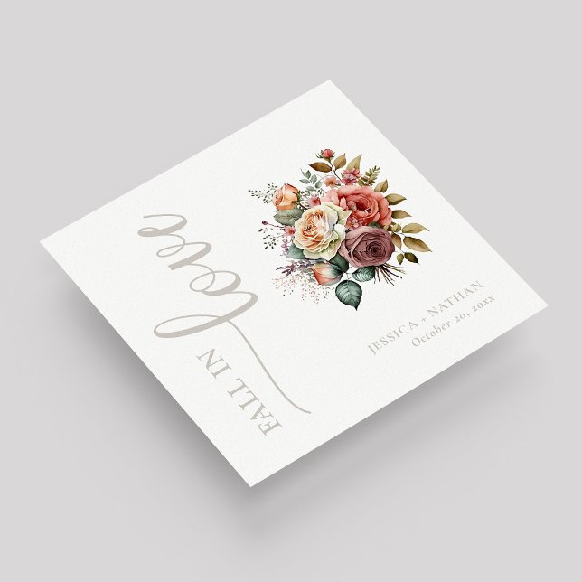 Liebe mit diesen individuell anpassbaren Hochzeite Serviette (Fall in Love with These Customizable Wedding Napkins)