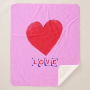 Liebe mit einem Geschenk des großen Herzens Sherpadecke