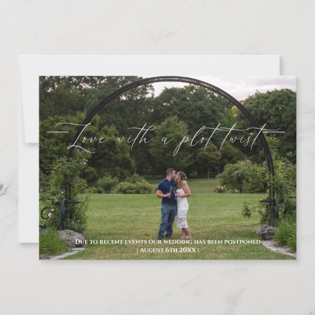 Liebe mit einer Drehung für das Diagramm ändern da Einladung (Vorderseite)