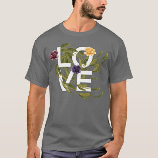 Liebe mit Flower Art Familie T-Shirt