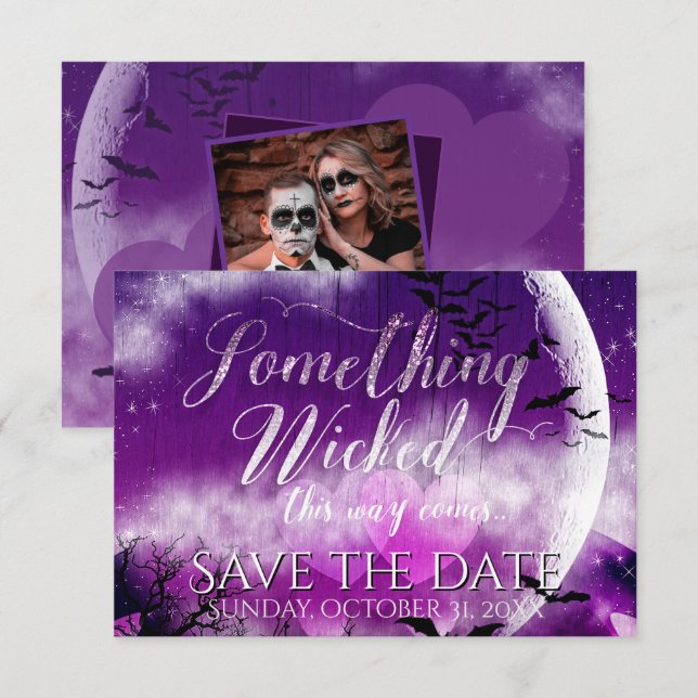 Liebe mit geknacktem Spaß Save the Date mit Foto (Vorne/Hinten)