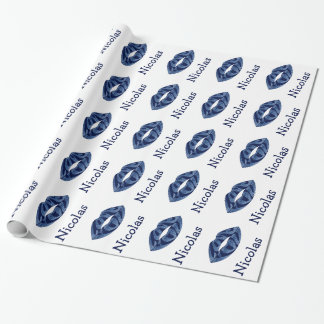 Liebe mit Glitzer Buchstaben in Lippenmuster Geschenkpapier