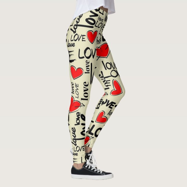 Liebe mit Herz Leggings (Rechts)