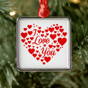 "LIEBE MIT HERZ** VALENTINE ORNAMENT AUS METALL