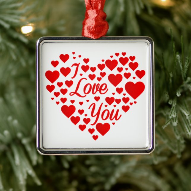 "LIEBE MIT HERZ** VALENTINE ORNAMENT AUS METALL (Baum)