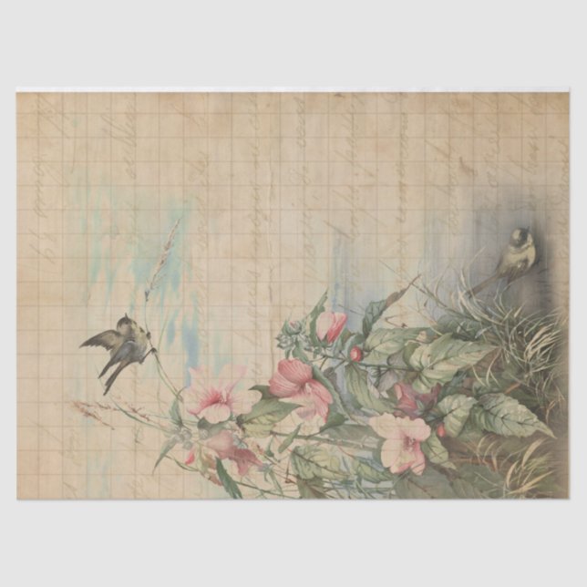 Liebe mit Hibiskus-Entkopplung | Seidenpapier (Vorderseite)