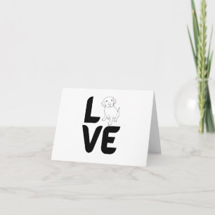 Liebe mit Hund - Schwarzes BLANK Karte