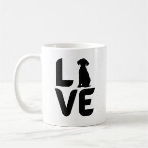 Liebe mit Hund (Sitzen) Kaffeetasse