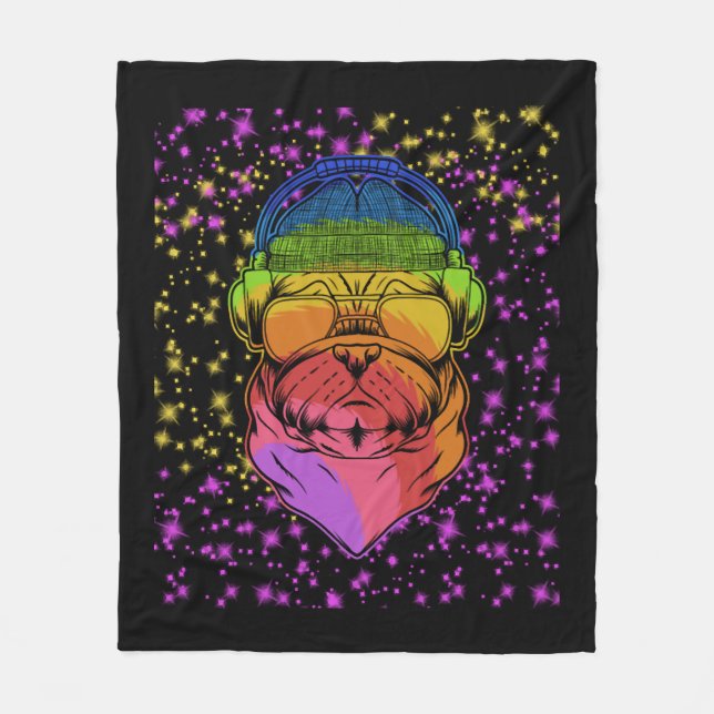 Liebe mit Hunde Fleecedecke (Vorderseite)