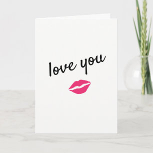 Liebe mit Kiss Card Feiertagskarte