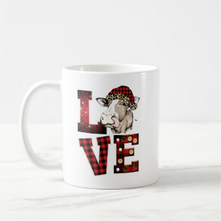 Liebe mit Kuhdesign, Weihnachtsdesign Kaffeetasse