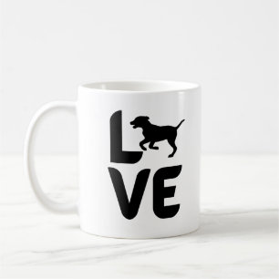 Liebe mit laufendem Hund Kaffeetasse