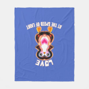 Liebe mit Lichtgeschwindigkeit Pinguin-Geschenk Fleecedecke