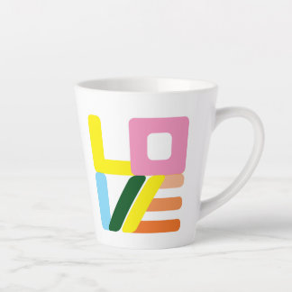 Liebe mit mehrfarbiger LIEBE Latte Tasse