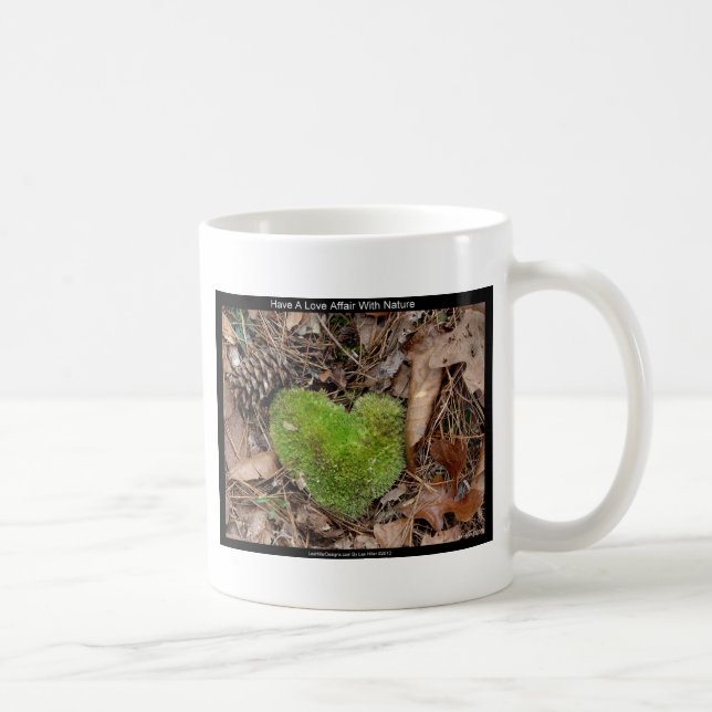 Liebe mit Nature Moss Herzgeschenken Tasse (Rechts)
