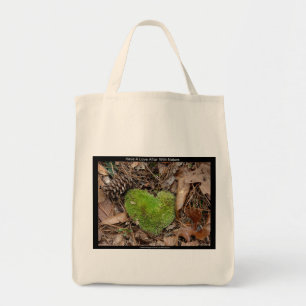 Liebe mit Nature Moss Herzgeschenken Tragetasche