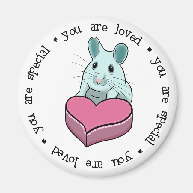 Liebe mit niedlicher Maus mit Schokolade Magnet (Vorne)