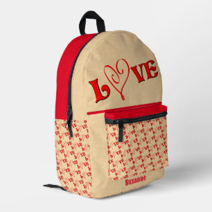 Liebe mit Personalisiertem Herzen Bedruckter Rucksack