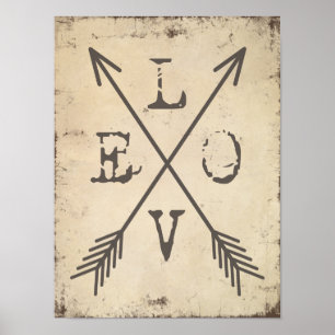 Liebe mit Pfeilen Poster