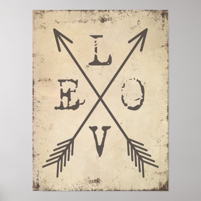 Liebe mit Pfeilen Poster (Vorne)